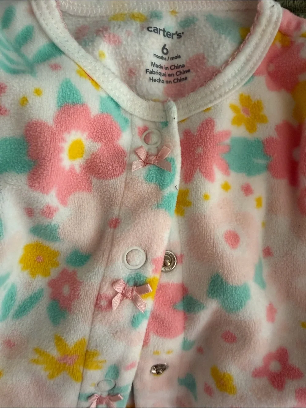 Carters Pink Corduroy Overalls Set & Floral Pink Footed One-Piece Set for Kids